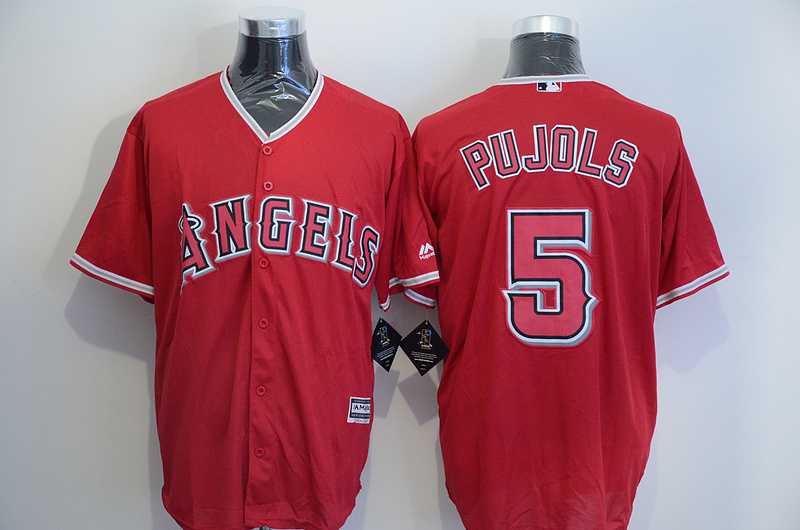 Los Angeles Angels Of Anaheim #5 Albert Pujols Red New Cool Base Stitched Baseball Jersey,We sell and wholesale Los Angeles Angels Of Anaheim #5 Albert Pujols Red New Cool Base Stitched Baseball Jersey on line form chian!